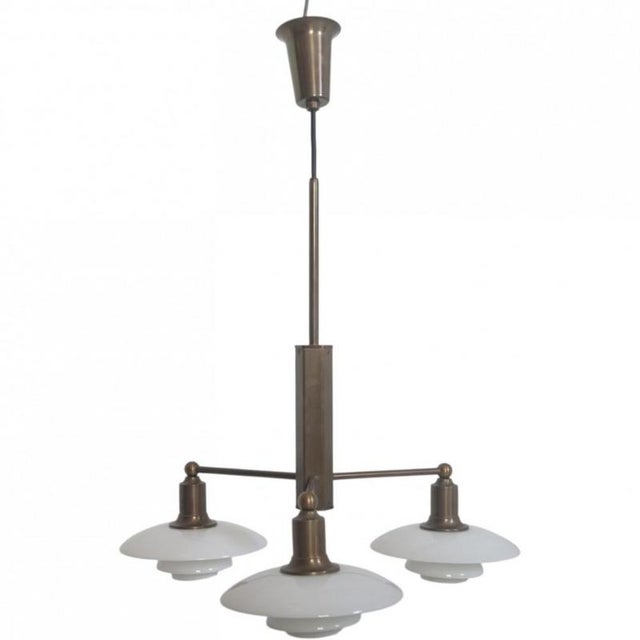 Stem Fitting Lamp in Browned Brass by Poul Henningsen, 1990s For Sale - Image 11 of 11