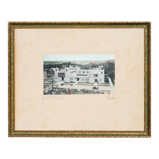 Early Historical Colored Architectural Photograph of New Mexico Museum of Art, 20th Century For Sale