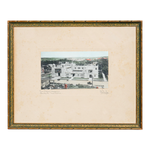 Early Historical Colored Architectural Photograph of New Mexico Museum of Art, 20th Century