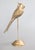 Metal Mid-Century Brass Parrots Lovebirds Perched on a Stand For Sale - Image 7 of 10