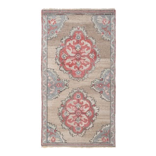 Vintage Multicolor Turkish Boho Decorative Wool Rug For Sale