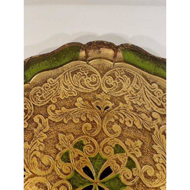 Large Vintage Italian Florentine Gilded Decorative Tray For Sale - Image 12 of 15