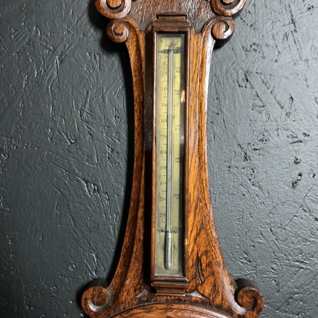 1900 - 1909 Antique Aneroid Barometer, 1905 For Sale - Image 5 of 7