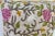 Textile Square Pillow With Purple and White Embroidered Floral Pattern, Made in U K For Sale - Image 7 of 10