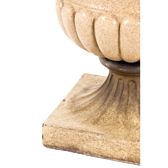 English Salt Glaze Garden Urn For Sale - Image 6 of 13