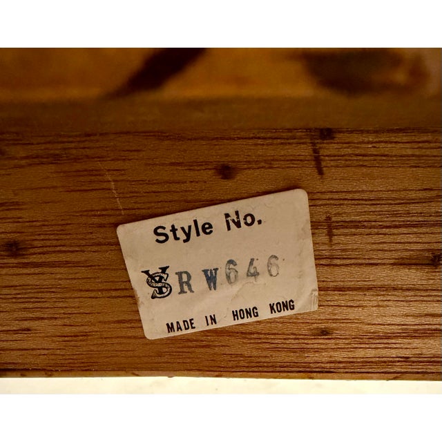 Rustic Wicker Pencil Reed Tissue Box Cover, Vintage 1960s Holder From Hk For Sale - Image 3 of 8