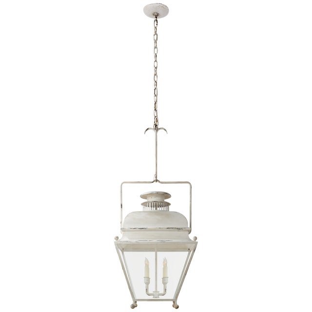 Chapman & Myers for Visual Comfort Signature Holborn Large Lantern in Old White For Sale