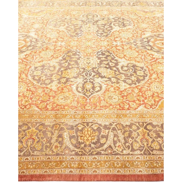 Mogul Collection Hand-Knotted Area Rug - Orange 8' 4" x 10' 3" For Sale - Image 4 of 9