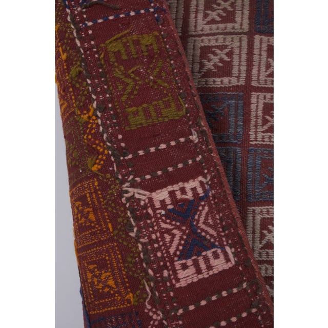 1960s Vintage Colorful Turkish Jajim Kilim Rug 4'6'' X 6'8'' For Sale - Image 10 of 13