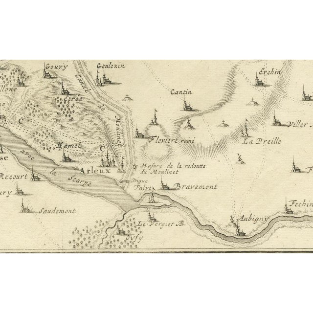 Map of the Siege of Douay, France, 1720s For Sale - Image 4 of 10