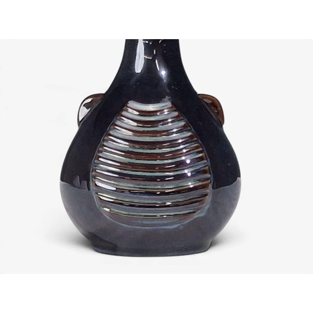 Søholm Stentøj, Danish Modern Table Lamp, Blue Stoneware, Denmark, 1960s For Sale - Image 9 of 12