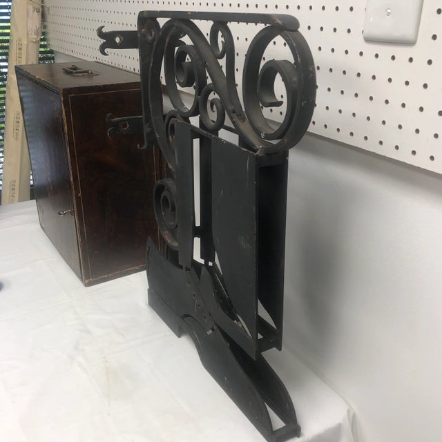 Metal 1940 English Iron Shoe & Bootmaker Trade Sign For Sale - Image 7 of 12