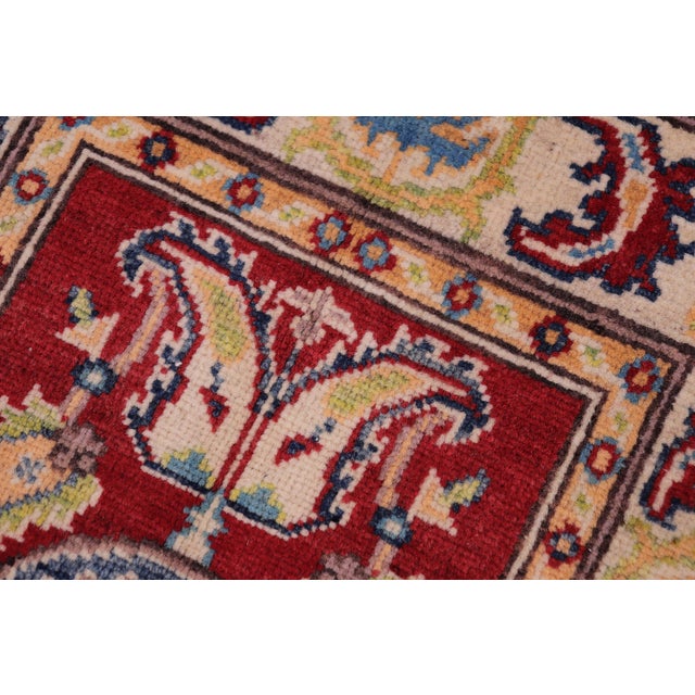 Textile Southwestern Kazak Rustic Red/Beige Wool Rug - 2'0''x3'0'' For Sale - Image 7 of 10