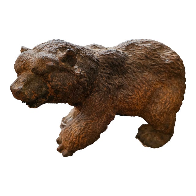 Cast Iron Bear With Rusty Finish For Sale