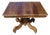 19th Century Square Walnut Pedestal Table For Sale