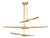 Concorde Chandelier, Natural Brass For Sale