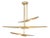 Regina Andrew Concorde Chandelier, Natural Brass For Sale