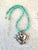 Contemporary Turquoise Necklace With Sterling Silver Pendant For Sale - Image 3 of 3