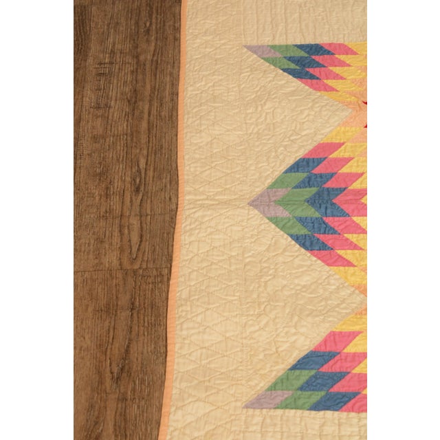 Drawing/Sketching Materials Vintage 'Broken Star' Pattern Quilt For Sale - Image 7 of 13