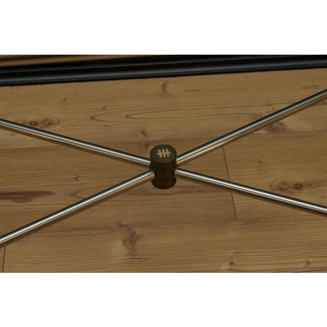 Table with Glass Top and Frame in Metal and Brass, 1980s For Sale - Image 15 of 18