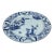 19th Century French Blue and White Pedestal Dish in Monet Pattern For Sale