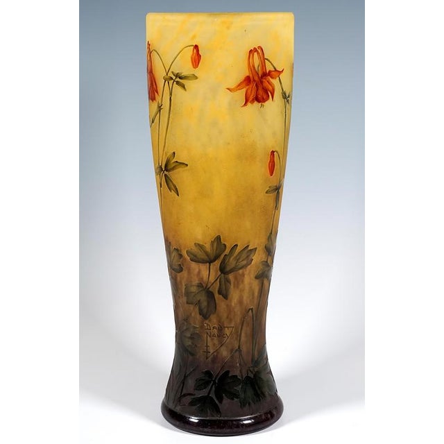 Large Art Nouveau Cameo Vase from Daum Nancy, 1910 For Sale - Image 4 of 8