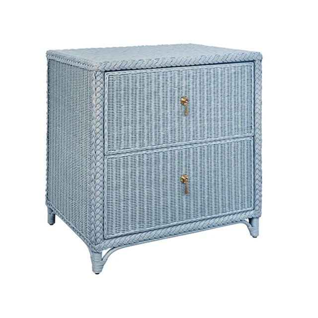 Abigail Two Drawer Rattan Side Table combines natural beauty with functional style. Crafted with fully wrapped rattan...