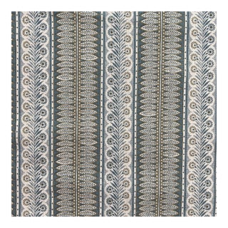 Jasper Eastlake in Sage and Slate Linen Fabric- 2 Yards For Sale