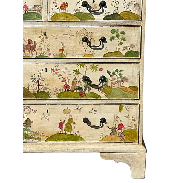 Early 19th Century Early 19th Century George Ill Painted Chinoiserie Chest For Sale - Image 5 of 17