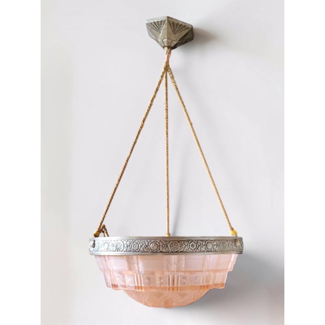 Art Deco Hanging Light from Muller Frères, 1920s For Sale - Image 6 of 14