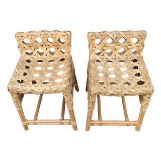 Pair of Late 20th Century Arteriors Richmond Counter Stools For Sale