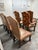 Wood Castlegate Dover Camel Leather + Upholstered Chairs, Set of Six For Sale - Image 7 of 12