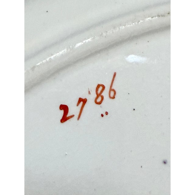 Ceramic Antique Aethetic Movement Flora and Fauna Hand-Colored Ironstone Transferware Plate For Sale - Image 7 of 7