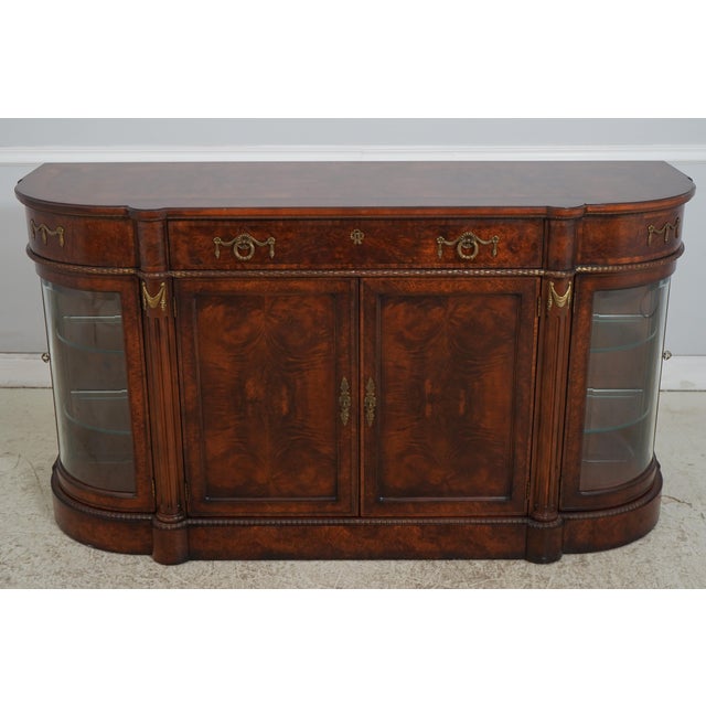 Age: Approx. 30 Years Old Details: French Empire Style Gorgeous Piece Of Furniture Adjustable Shelves Beveled Glass End...