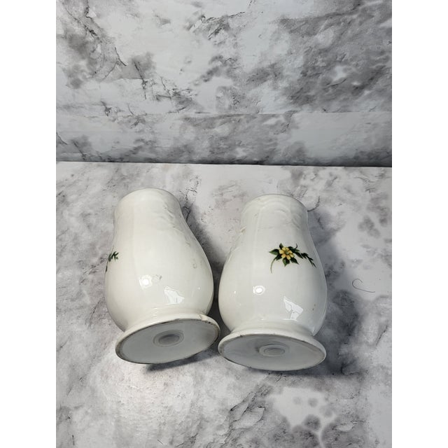 1970s Vintage Porcelain Salt & Pepper Shakers For Sale - Image 5 of 9
