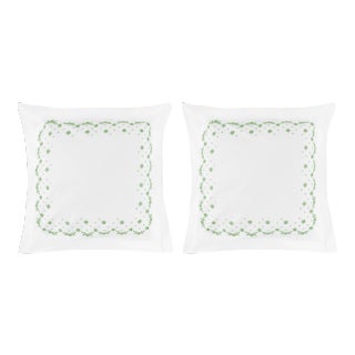 Meadow Euro Sham in Green - a Pair For Sale