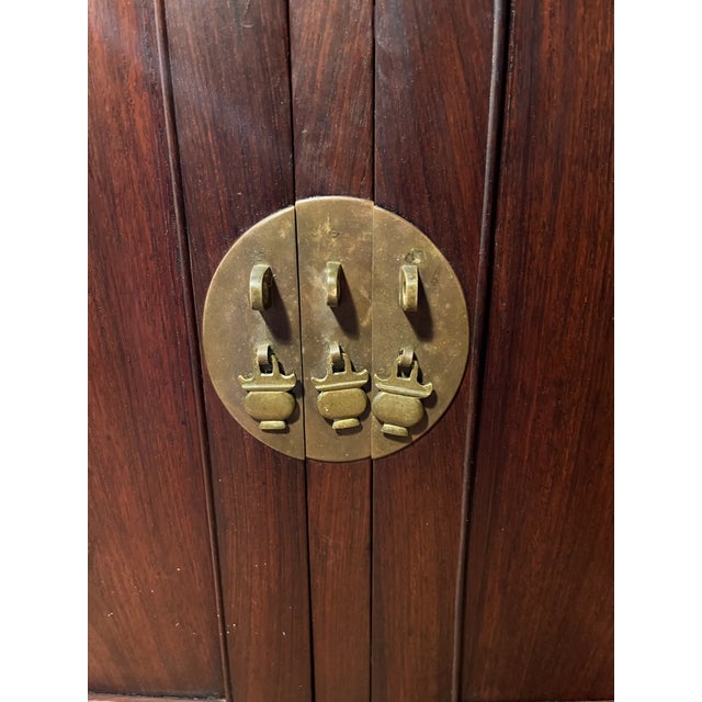 Wood 1950s Republic Era Chinese Rose Wood Altar Cabinet For Sale - Image 7 of 9