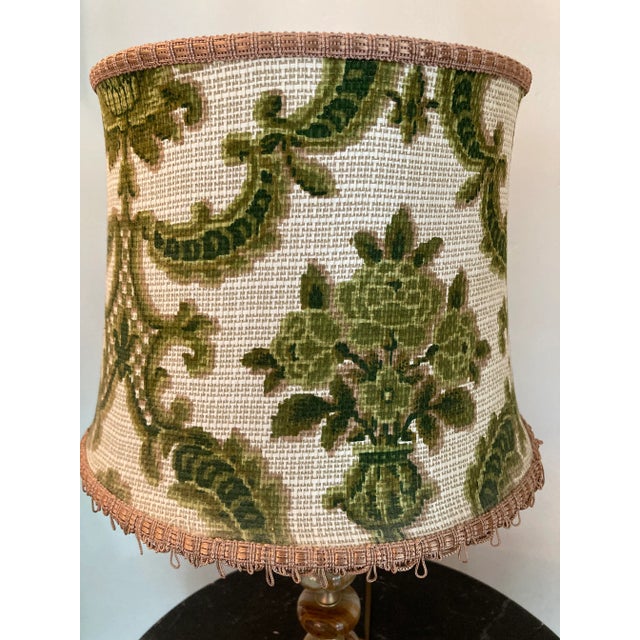 1970s Jade Lamp With Custom Shade For Sale - Image 9 of 13