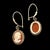 Mid 20th Century Pair of 14k Yellow Gold Drop Earrings With Intricate Cameo Portraits For Sale - Image 4 of 6