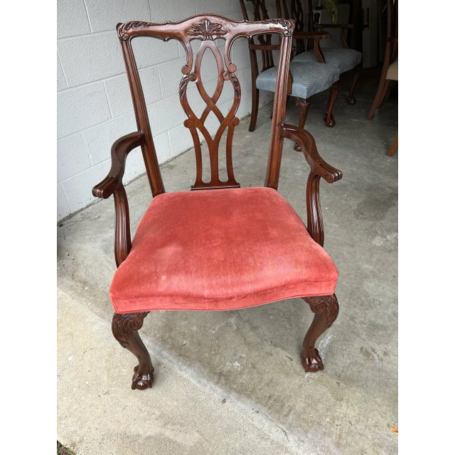 Chippendale Kindel Furniture Co. Mahogany Chippendale Arm Chair For Sale - Image 3 of 9