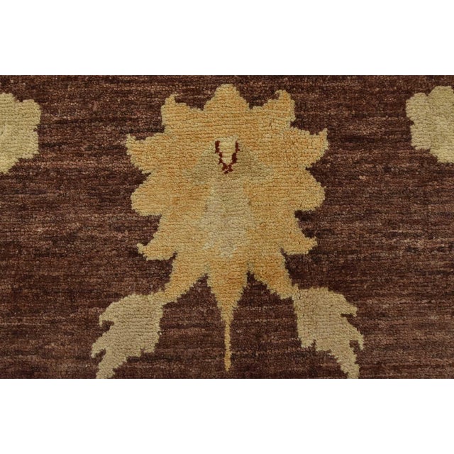 Brown Ziegler Rug 9'11'' X 13'7'' Brown Wool Traditional Hand-Knotted Oriental Carpet For Sale - Image 8 of 12