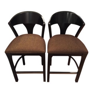 Century Furniture Split-Back Barstools - A Pair For Sale