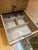Antique Pine 11 Drawer Kneehole Desk With Matching Wooden Knobs For Sale - Image 9 of 11