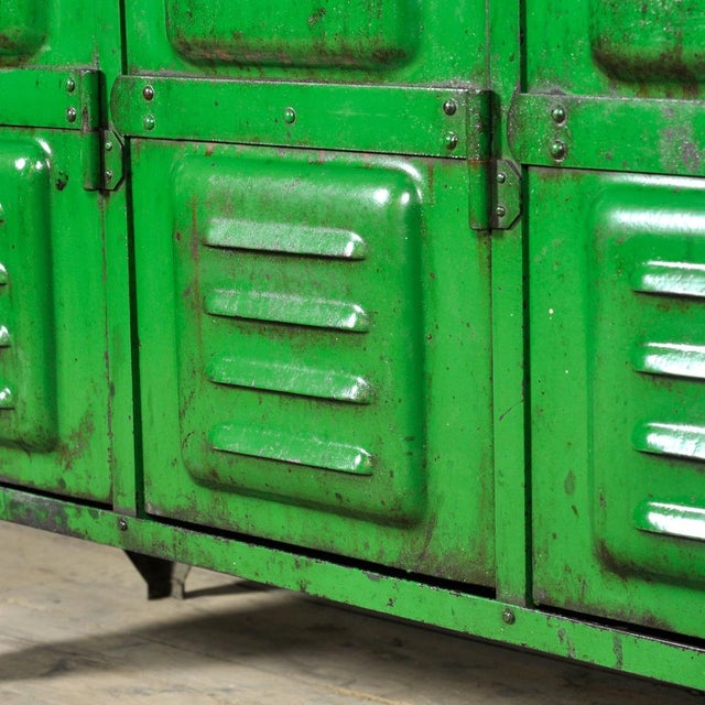Industrial Green Locker, 1950s For Sale - Image 13 of 15