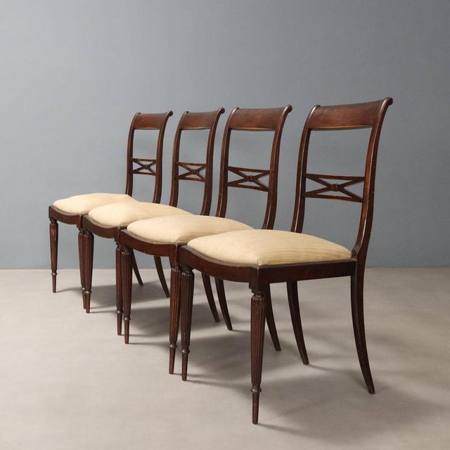 Chairs in Beech and Fabric, 1960s For Sale - Image 3 of 10