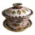 Vintage Chinese Cloisonné Enamel Floral "Three-Piece" Tea Bowl Set (Gaiwan) For Sale
