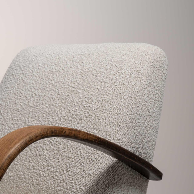 Gray Mid 20th Century Jindřich Halabala Gray Wood Club Chairs For Sale - Image 8 of 11