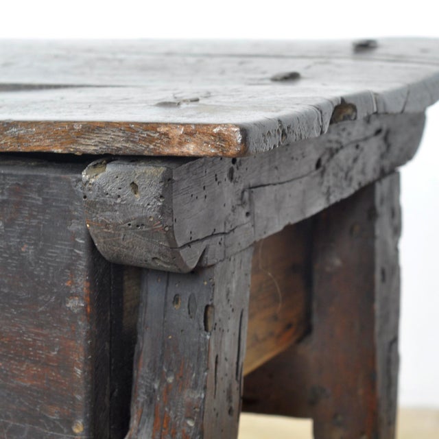 Wood Spanish Oak Side Table, 1750 For Sale - Image 7 of 16