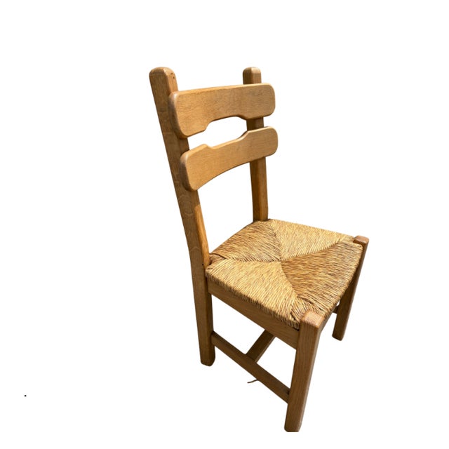 Brutalist Rare Set of 8 Vintage Brutalist Dining Chairs, in the Style of DePuydt For Sale - Image 3 of 4
