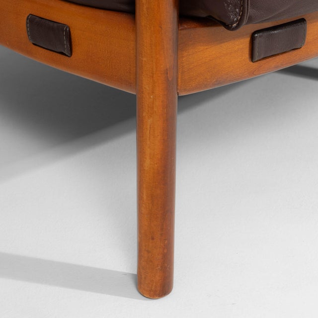 1960s Danish Mid-Century Modern Sofa Attributed to Ellekær & Norell for Coja Chocolate Brown For Sale - Image 12 of 18